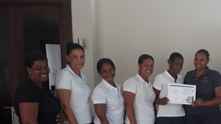 ASD Property Management at EDEN Island. They completed the COVID19 awareness training and implementation of SOP for cleaning premises. Well done team. Another devoted group of people ready to fight to prevent the spread of COVID19.